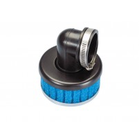 Vzduchový filtr Polini Special Air Box Filter krátký 38mm 90 ° modrý