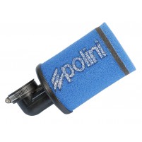 Vzduchový filtr Polini Evolution 38mm 90 ° modrý