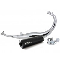 Výfuk VOCA Chromed 50/70cc černý pro Derbi EBE, EBS, D50B Enduro, Supermoto