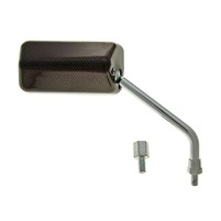 Zrcátko F1 pravé M8 krátký závit vč. adaptéru, karbonový vzhled červená