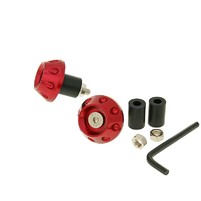 Koncovka řidítek 13,5 / 17,5 mm (včetně adaptéru) - červená