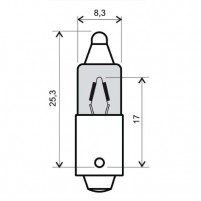Žárovky bílé 12V23W 180   10 kusů