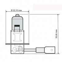 Žárovka modrá H3 12V 55W