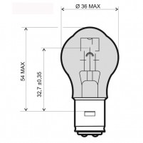 Žárovka bílá 12V 35/35W BA20D