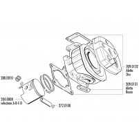 Píst Polini 165ccm 64mm (D) pro Cagiva 125 2T LC