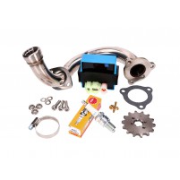 Sada pro odblokování,nastavitelné CDI ,výfuk nerez pro Derbi Senda, Aprilia RX, SX, Gilera RCR, SMT 2018- (Euro4)