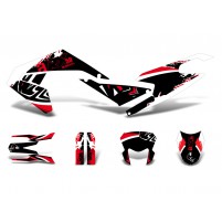 Sada dekorů / samolepek černo-bílo-červená lesklá pro Aprilia RX50 2018- Euro4