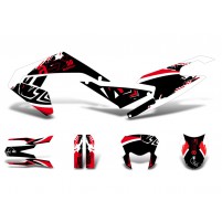 Sada samolepek černo-bílo-červená lesklá pro Aprilia SX50 2018- Euro4
