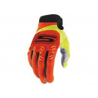 Rukavice MX S-Line homologované, oranžové / fluo-žluté