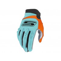 Rukavice MX S-Line homologované, modré / oranžové