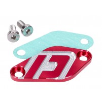 Kryt olejového čerpadla Doppler V2 červený pro Minarelli AM6, Derbi EBE, EBS, D50B