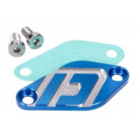 Kryt olejového čerpadla Doppler V2 modrý pro Minarelli AM6, Derbi EBE, EBS, D50B