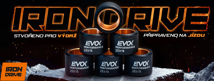 EVOK Iron Drive banner - Skútry Malšice